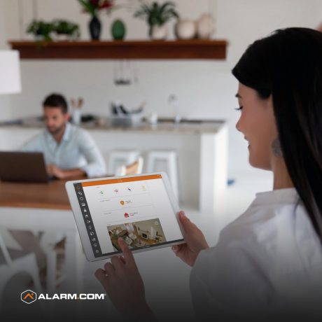 Alarm.com Home Security Control from a Tablet or Phone