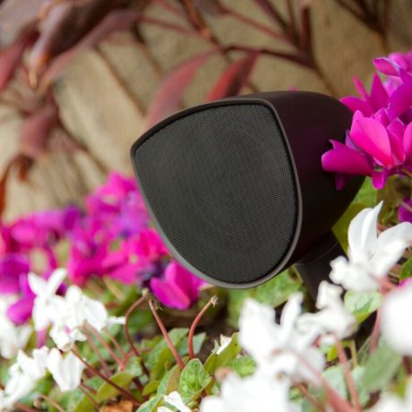 Sonance Speaker Outdoors with Flowers Audio